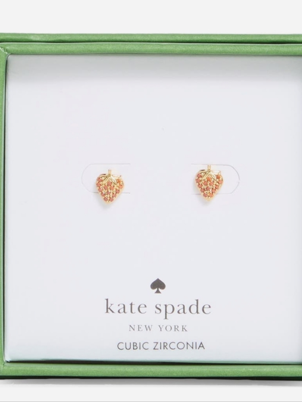Kate Spade New York Pave Strawberry Stud Earrings